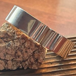 Vintage Sterling Silver Hinged Cuff